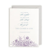 "The Darker the Night" Sympathy Letterpress Card