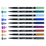 Dual Brush Pen Art Markers, Dragons, 10-Pack
