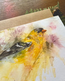 American Goldfinch Watercolor A7 Greeting Card