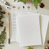 Mushrooms Paintable Watercolor Notecard Set by Emily Lex
