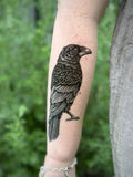 Raven Temporary Tattoo