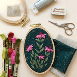 3D Coneflowers - Floral Embroidery Kit For Intermediate Stitchers