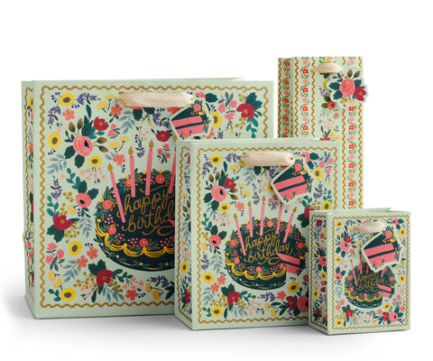 Floral Cake Medium Gift Bag