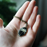 Queen Anne's Lace Oval Necklace