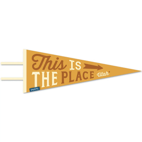 This Is the Place Utah Pennant (Vintage-Styled Screen Print)