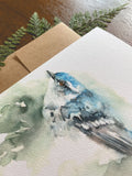 Cerulean Warbler Watercolor A7 Greeting Card