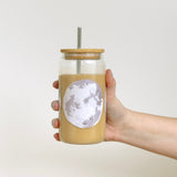 Moon Phases Glass Coffee Cup Tumbler