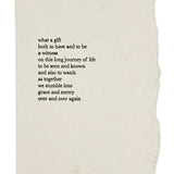 What A Gift To Have, Original Poem Letterpress Card