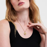 Robin & Blackberry Gold Oval Locket Necklace