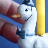 Heirloom Porcelein Blue Goose Cake Topper