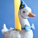 Heirloom Porcelein Blue Goose Cake Topper