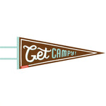 Get Campy (Large Pennant, Vintage-Styled Screen Printed)