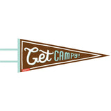 Get Campy (Large Pennant, Vintage-Styled Screen Printed)