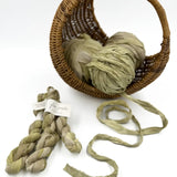Plant-Dyed Sari Silk Ribbon - 5 Yards (Camel, Lace, Pear, Watermelon)