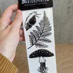 Amanita Mushroom, Fern, Snail Temporary Tattoo