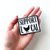 Support Local Embroidered Iron-On Patch Holistic Farm