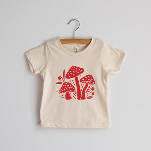 Modern Mushrooms Cream Organic Kids Tee