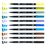 Dual Brush Pen Art Markers: Landscape - 10-Pack