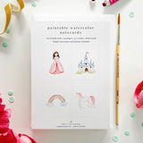 Fairytale Paintable Watercolor Notecard Set by Emily Lex