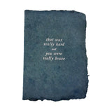 That Was Really Hard Letterpress Card