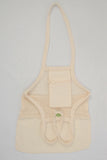 Cotton Mesh Tote Bag with Fabric Bottom