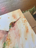 Female Ruby-Throated Hummingbird Watercolor A7 Greeting Card