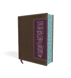 NIV, Beautiful Word Coloring Bible and 8-Pencil Gift Set, Leathersoft, Brown: Hundreds of Verses to Color (Beautiful Word) by Zondervan
