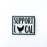 Support Local Embroidered Iron-On Patch Holistic Farm