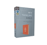 NIV, Thinline Bible, Leathersoft, Coral, Zippered, Red Letter, Comfort Print