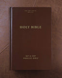 KJV, Amplified, Parallel Bible, Large Print, Hardcover, Red Letter Edition: Two Bible Versions Together for Study and Comparison