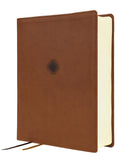Amplified Journal the Word Bible, Leathersoft, Brown: Reflect, Take Notes, or Create Art Next to Your Favorite Verses by Zondervan
