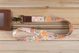 Sunset Floral Neck Lanyard - Floral Printed Design