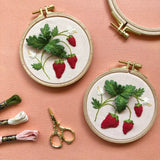 Stumpwork Strawberries - Intermediate Hand Embroidery Kit