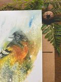Baltimore Oriole Watercolor A7 Greeting Card