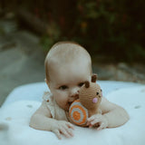 Baby Snail Rattle – Handmade Organic Cotton, Fair Trade Toy by Pebble
