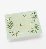 Mistletoe Season's Greetings Card
