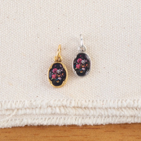 Dutch Floral Charm Pendant Necklace