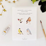 Birds Paintable Watercolor Notecard Set by Emily Lex