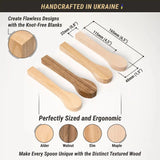Spoon Carving Blanks Set (Elm, European Walnut, Maple, Alder)