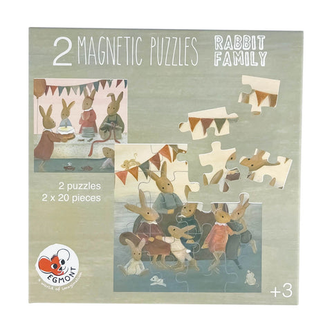 Magnetic Puzzle - Rabbit Family