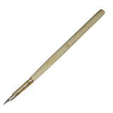 Polished Brass Pen Holder and Bone Nib Pen - Writing Supplies
