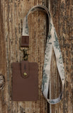 Brown ID Badge Holder