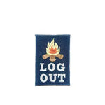 Log Out Embroidered Iron-On Patch Perfect for Hiking Camping