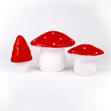 Large Red Mushroom Lamp w/ Plug