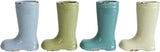 Distressed Stoneware Boot Vase, 4 Colors