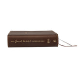 NKJV, Journal the Word Reference Bible, Imitation Leather, Brown, Red Letter Edition, Comfort Print: Let Scripture Explain Scripture. Reflect on What You Learn