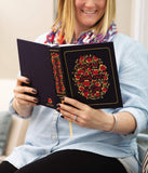 NIV, Journal the Word Bible for Women, Cloth Over Board, Navy, Red Letter Edition, Comfort Print: 500+ Prompts to Encourage Journaling and Reflection