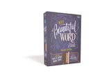 NIV, Beautiful Word Bible, Updated Edition, Peel/Stick Bible Tabs, Leathersoft, Brown/Pink, Red Letter, Comfort Print: 600+ Full-Color Illustrated Verses
