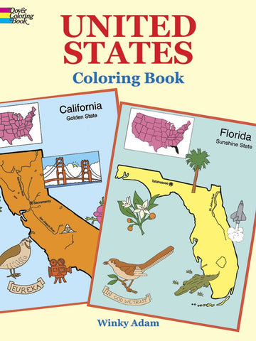 United States Coloring Book (Dover American History Coloring Books) by Winky Adam