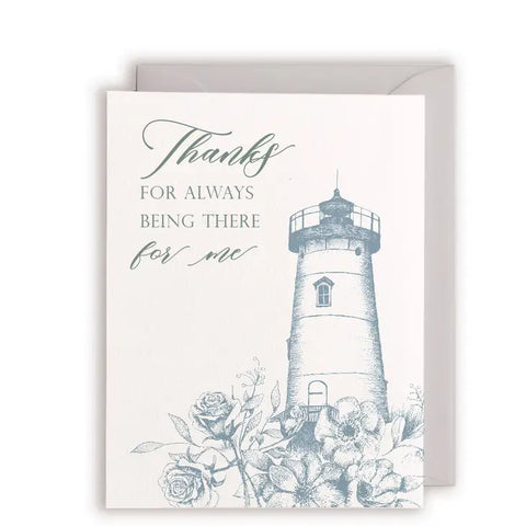 "Thanks For Always Being There" For Me Letterpress Card